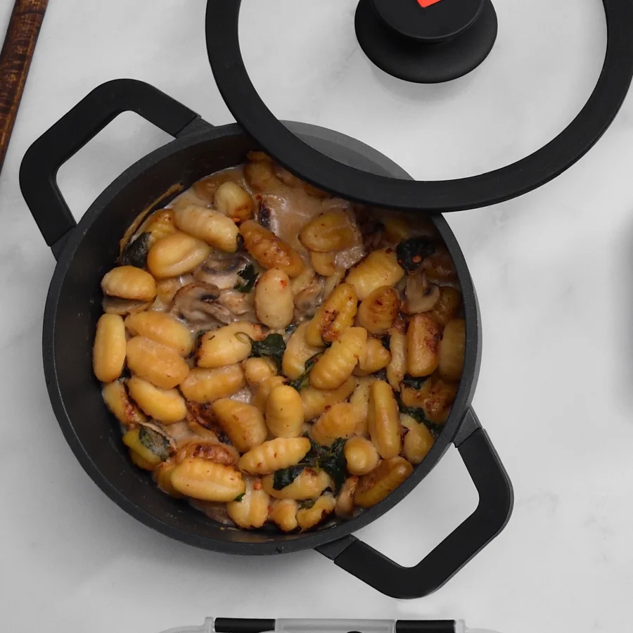 Cacerola baja de 32 cm de aluminio fundido