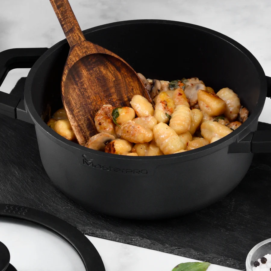 Cacerola con tapa aluminio fundido