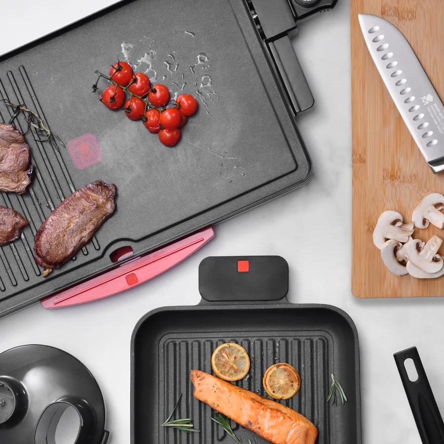 Plancha grill de aluminio fundido