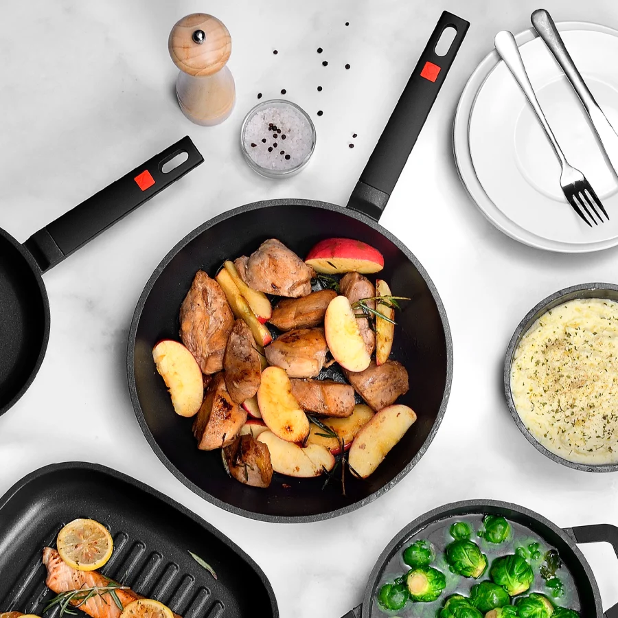 Wok de aluminio fundido